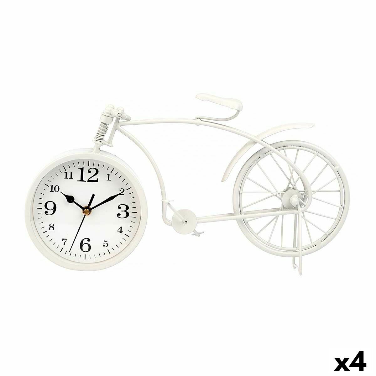Reloj de Mesa Gift Decor Blanco Bicicleta (4 Unidades)