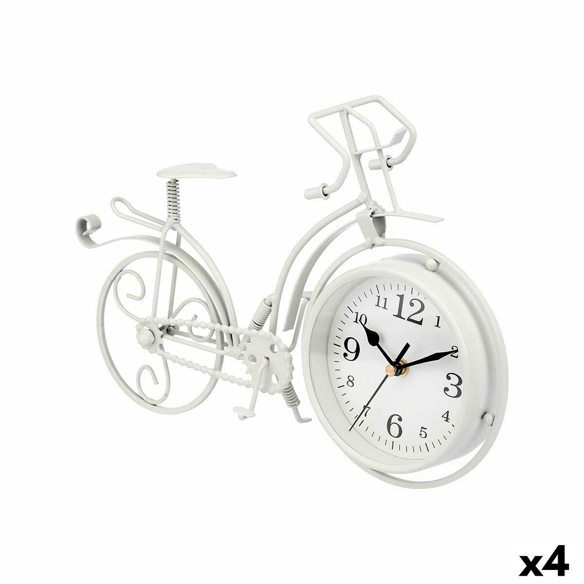 Reloj de Mesa Gift Decor Blanco Bicicleta (4 Unidades)
