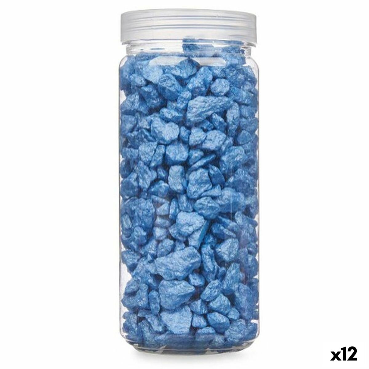 Piedras Decorativas Gift Decor Azul 10 - 20 mm 700 g 6,2 x 15,3 x 6,2 cm 6,5 x 15,8 x 6,5 cm (12 Unidades)