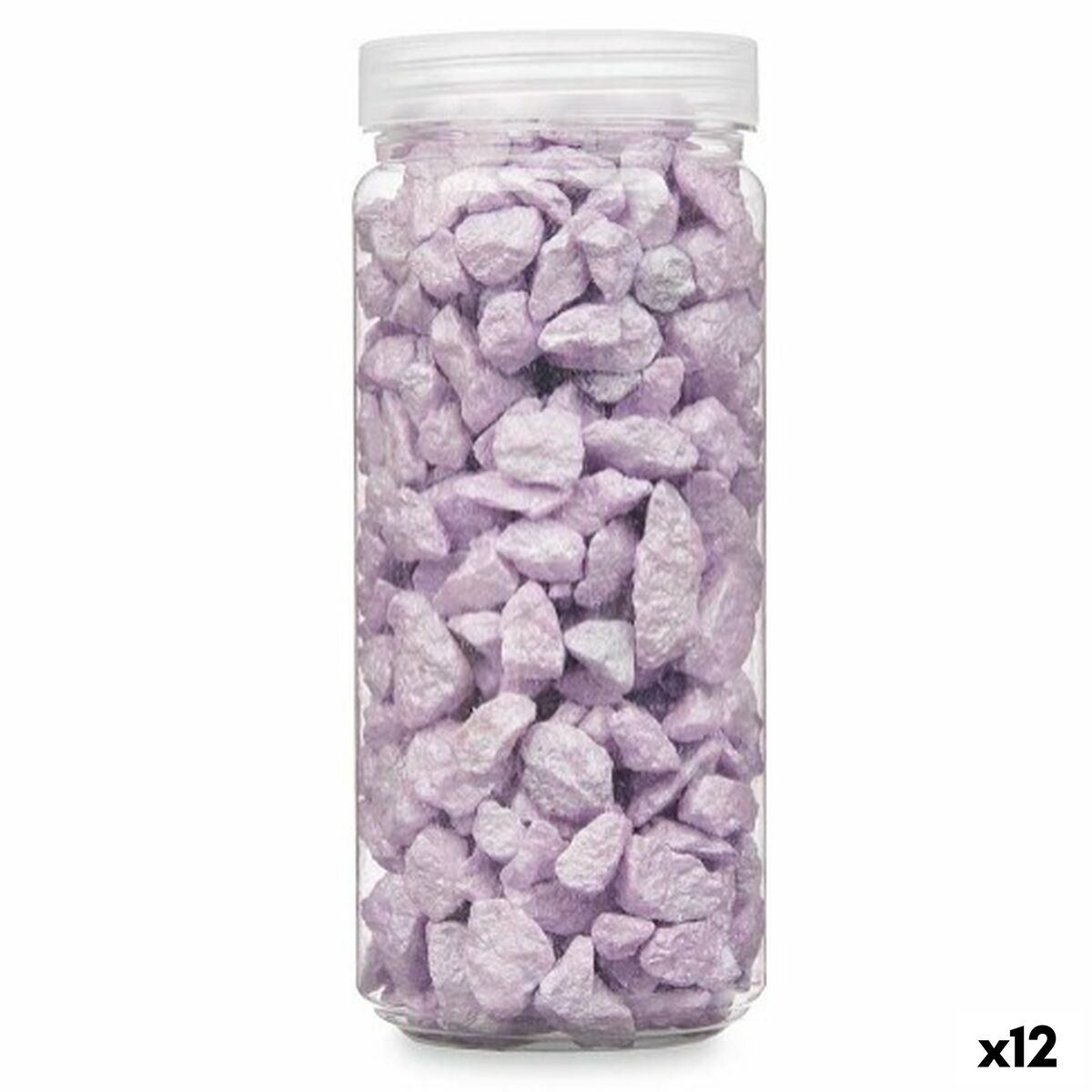Piedras Decorativas Gift Decor Lila 10 - 20 mm 700 g 6,2 x 15,3 x 6,2 cm 6,5 x 15,8 x 6,5 cm (12 Unidades)