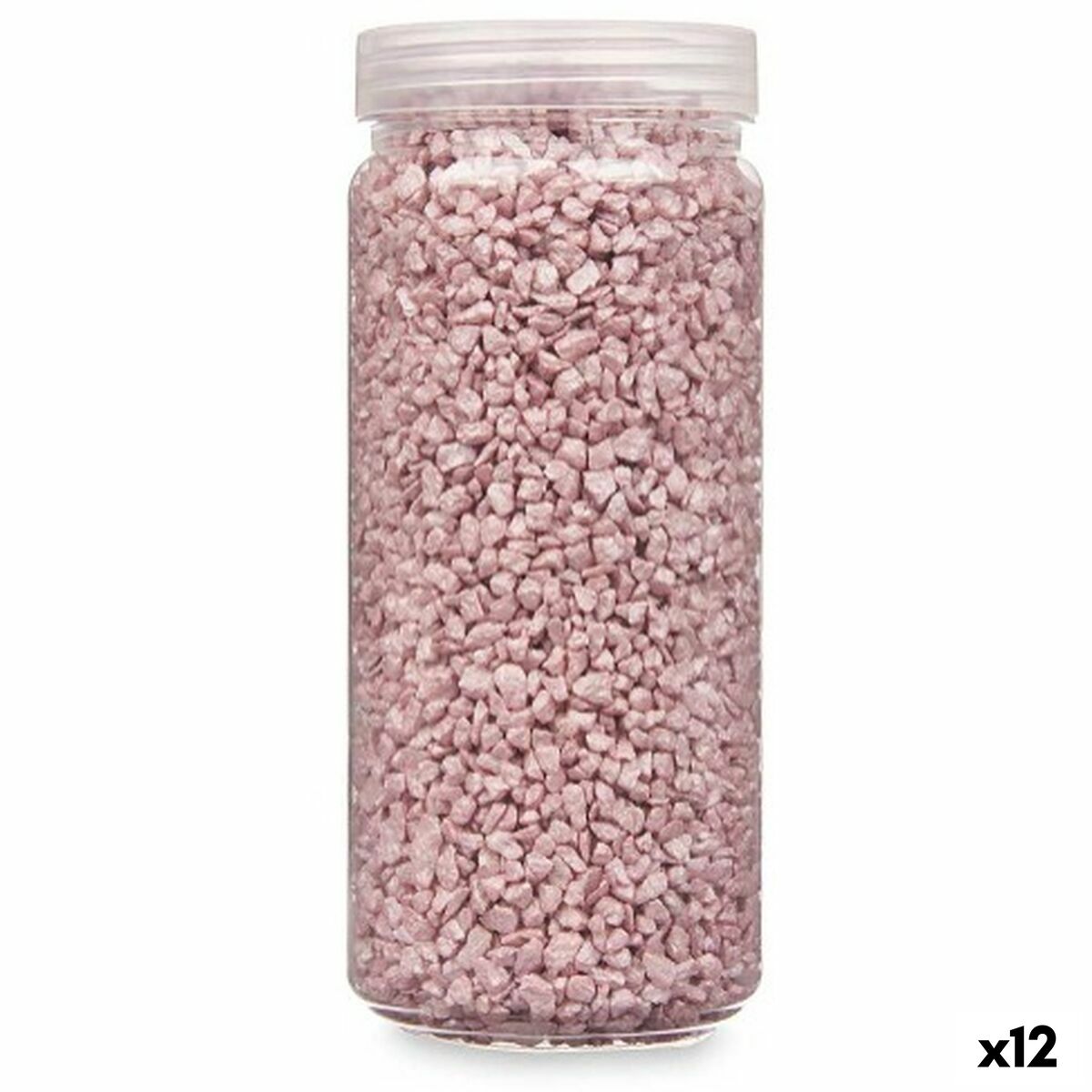 Piedras Decorativas Gift Decor Rosa 2 - 5 mm 700 g 6,5 x 15,5 x 6,5 cm 6,2 x 15,3 x 6,2 cm (12 Unidades)