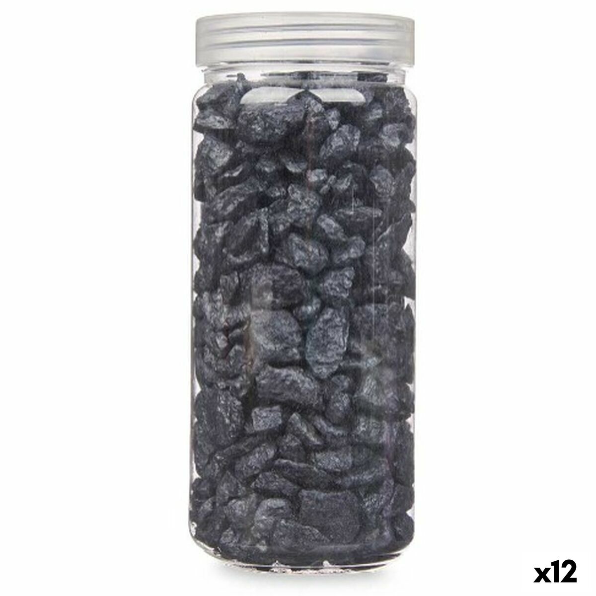 Piedras Decorativas Gift Decor Negro 10 - 20 mm 700 g 6,5 x 15,5 x 6,5 cm 6,2 x 15,3 x 6,2 cm 6,5 x 15,8 x 6,5 cm (12 Unidades)