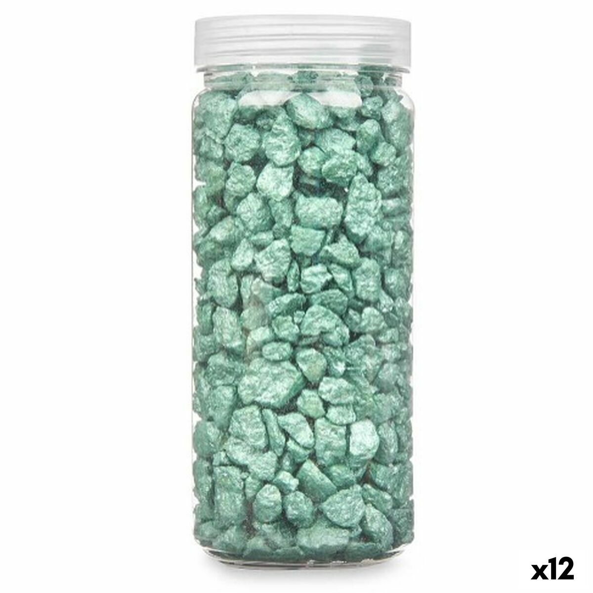 Piedras Decorativas Gift Decor Verde 10 - 20 mm 700 g 6,2 x 15,3 x 6,2 cm 6,5 x 15,8 x 6,5 cm (12 Unidades)
