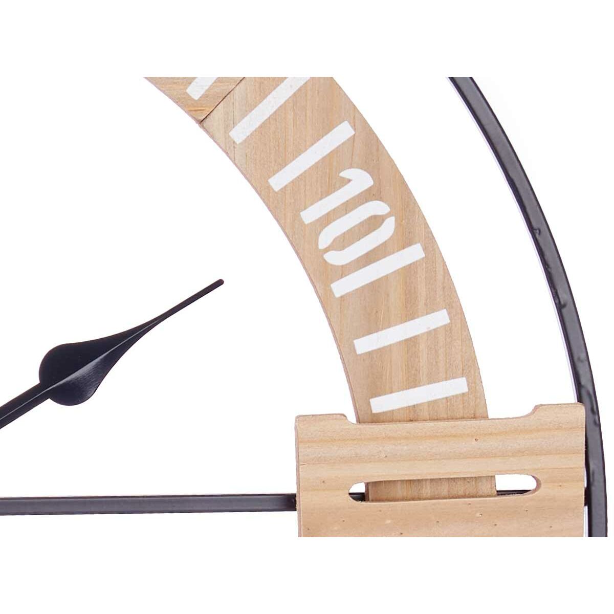 Reloj de Pared Gift Decor Negro Madera Metal Madera MDF 60 x 60 x 5 cm (4 Unidades)