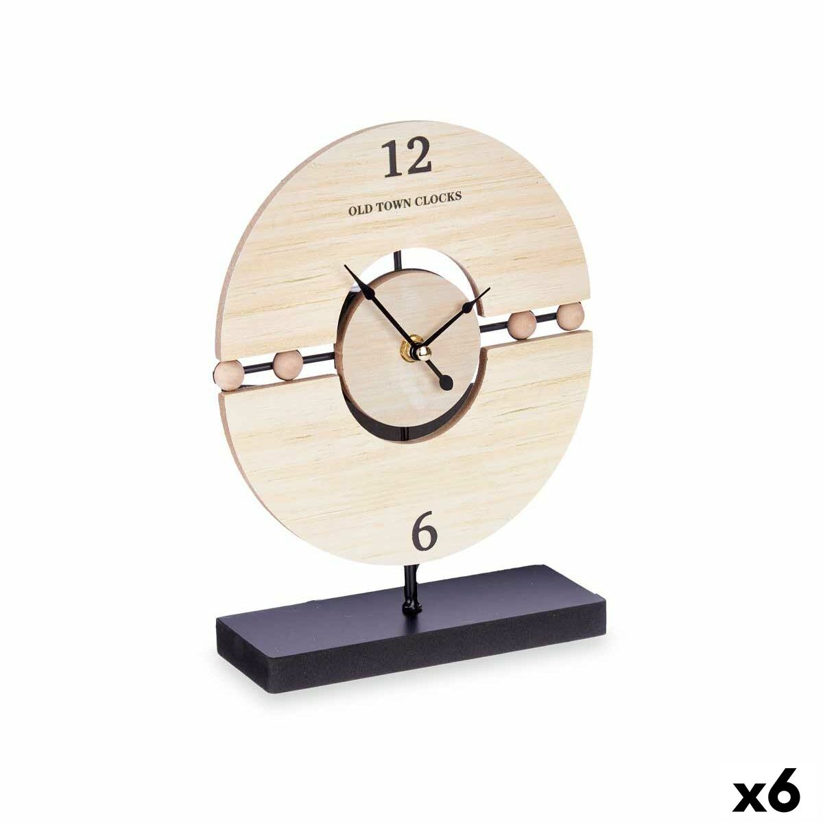 Reloj de Mesa Gift Decor Negro Madera Bolas (6 Unidades)