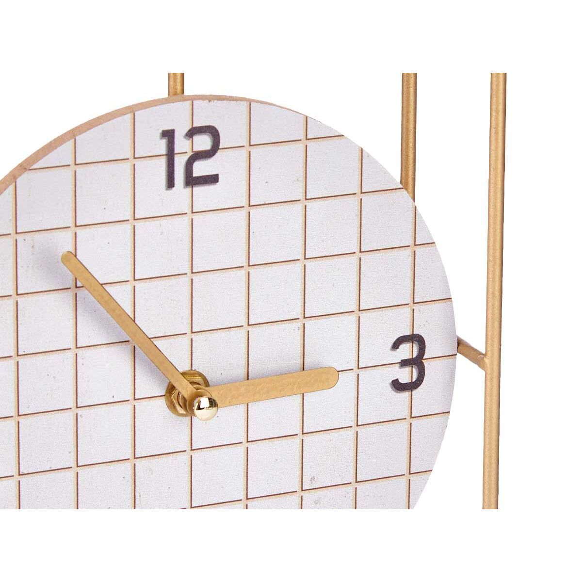 Reloj de Mesa Gift Decor Negro Madera A cuadros (6 Unidades)
