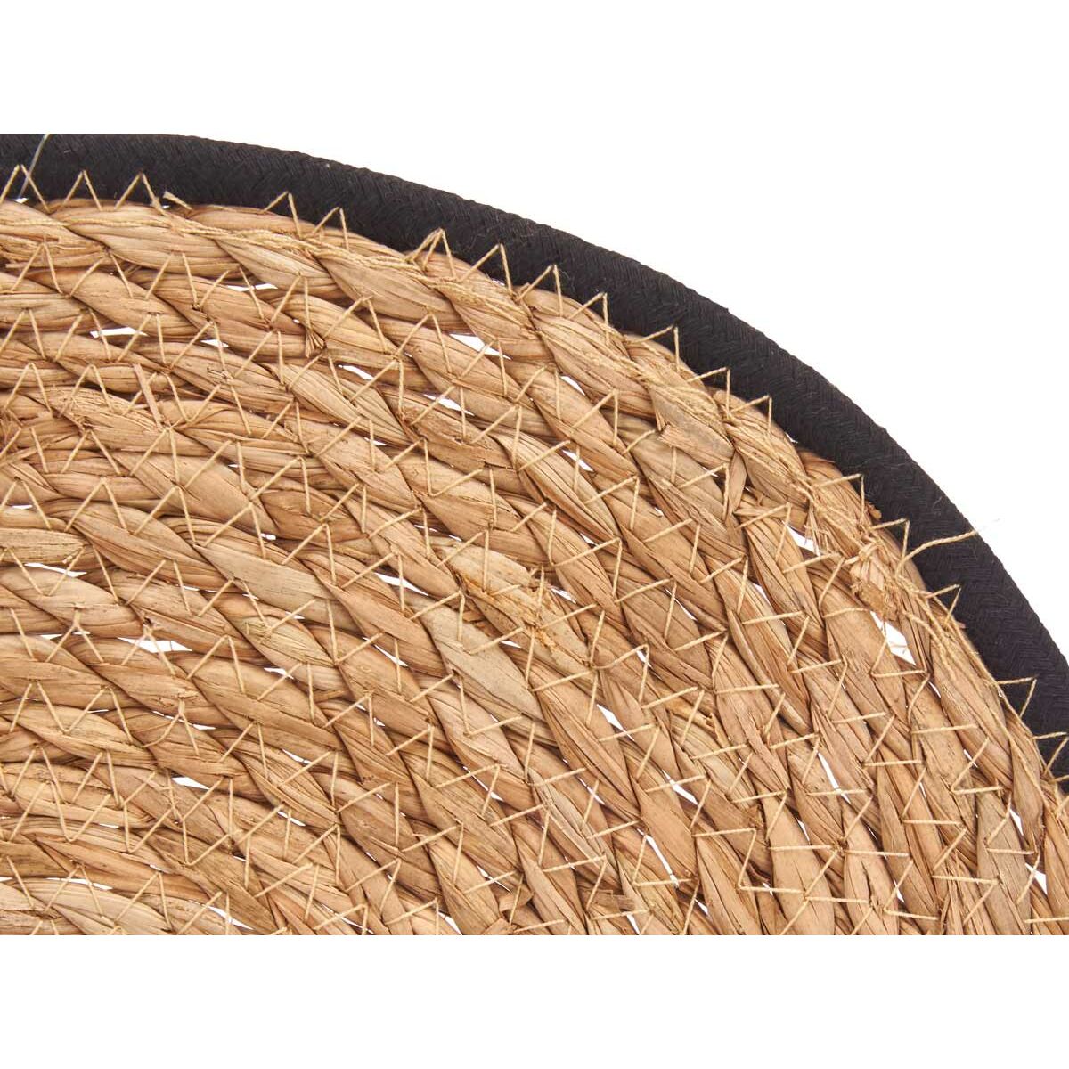 Salvamantel Kinvara Negro Algodón Algas marinas 35 x 0,6 x 35 cm (24 Unidades)