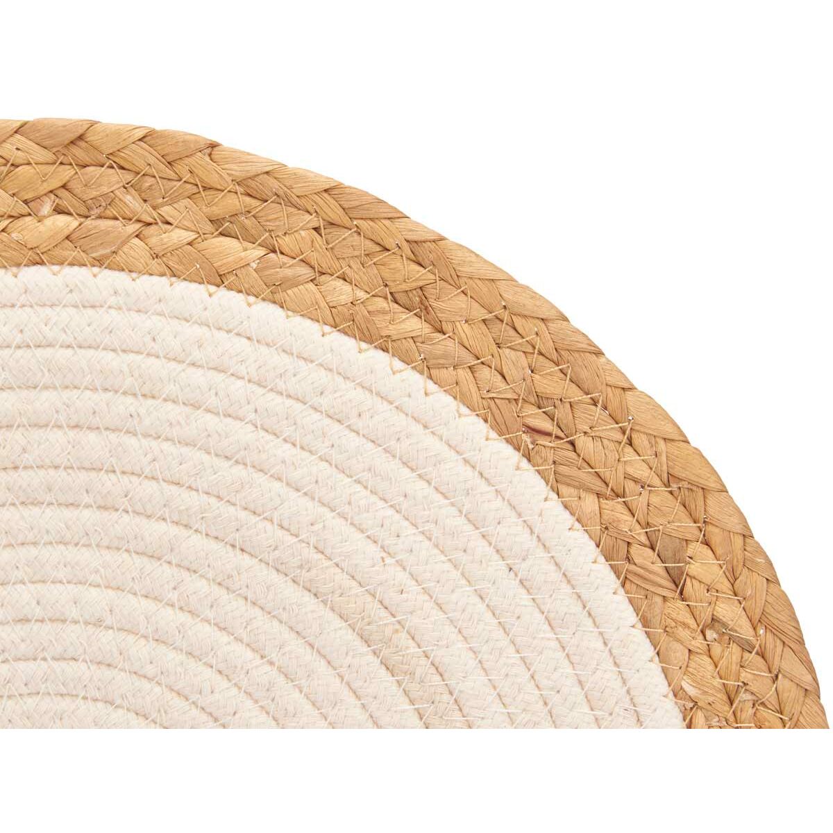 Salvamantel Kinvara Blanco Marrón Algodón Algas marinas 35 x 0,6 x 35 cm (24 Unidades)