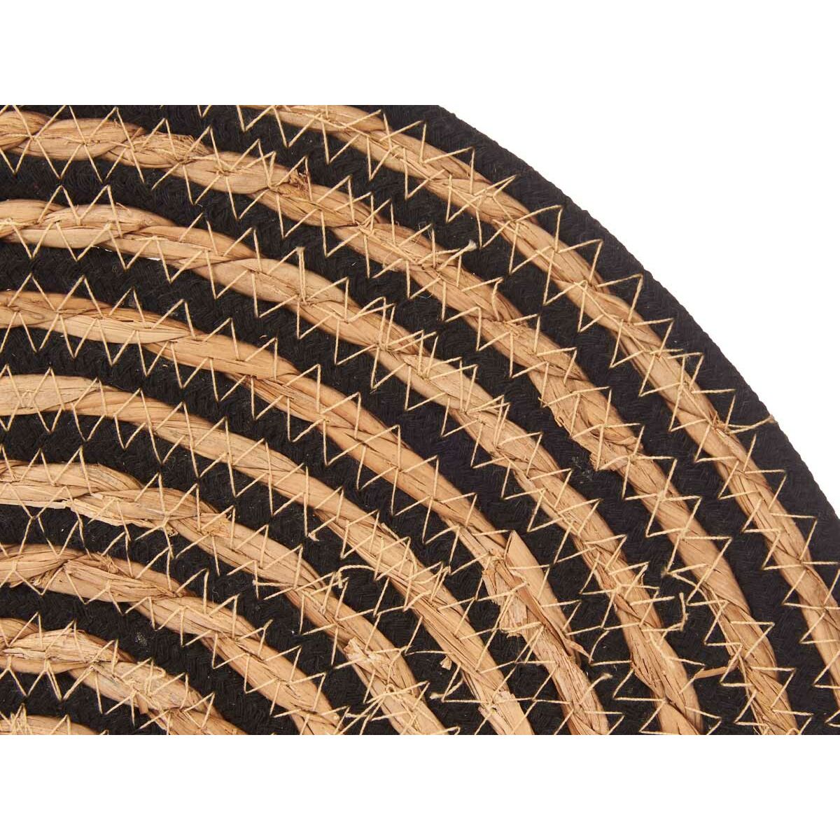 Salvamantel Kinvara Negro Algodón Algas marinas 35 x 0,6 x 35 cm (24 Unidades)