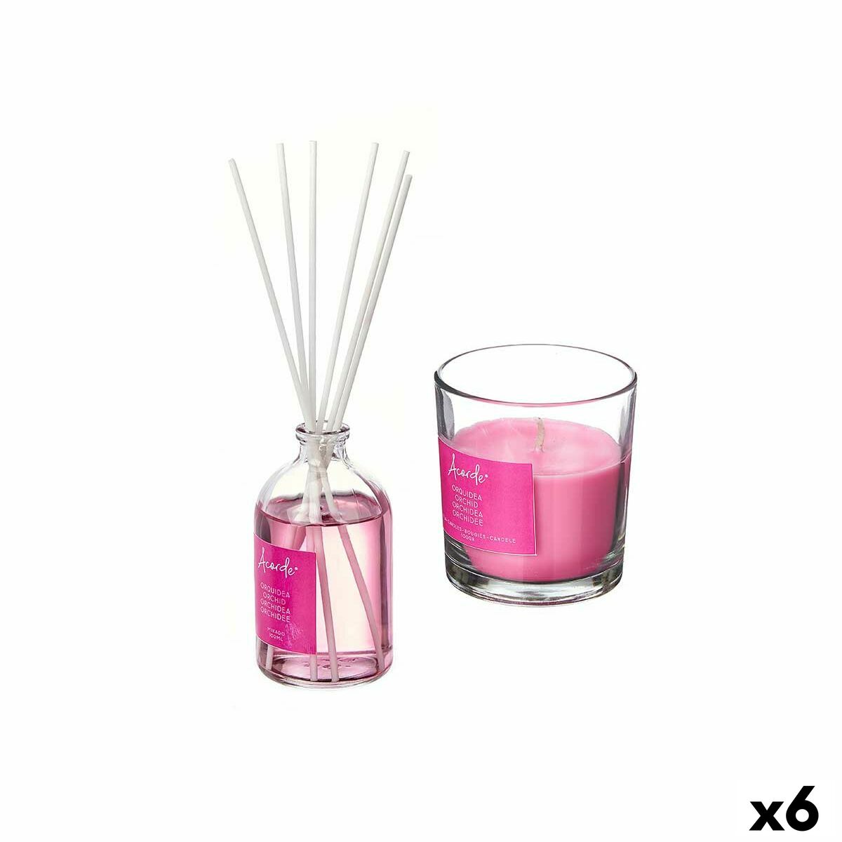 Set de Ambientadores Acorde Orquídea 100 ml (6 Unidades)