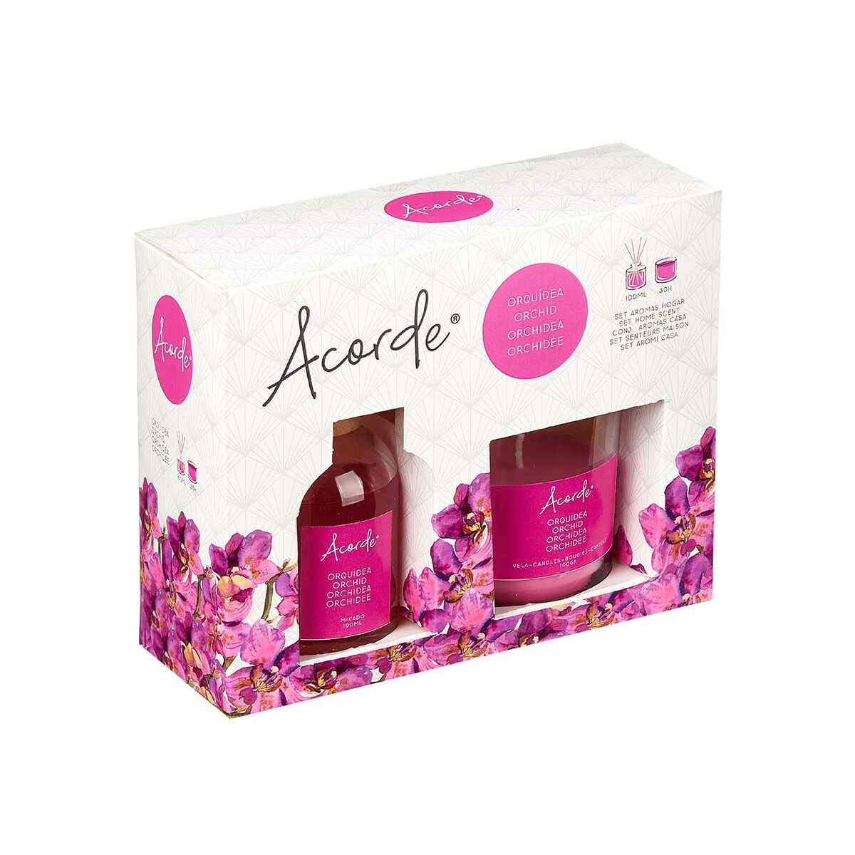 Set de Ambientadores Acorde Orquídea 100 ml (6 Unidades)
