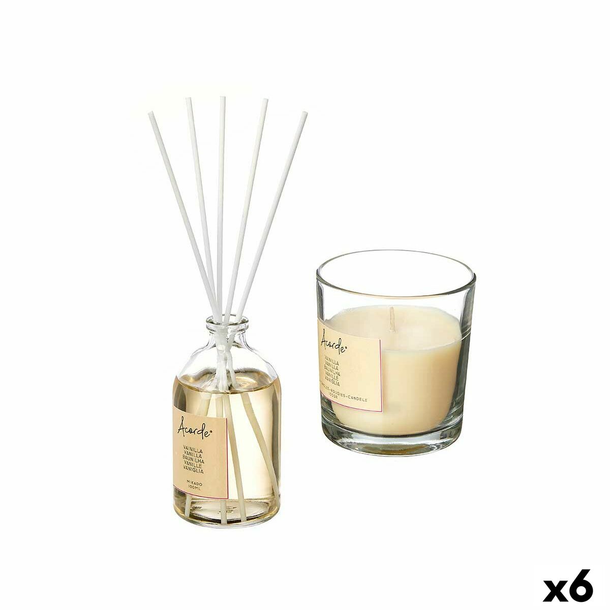 Set de Ambientadores Acorde Vainilla 100 ml (6 Unidades)