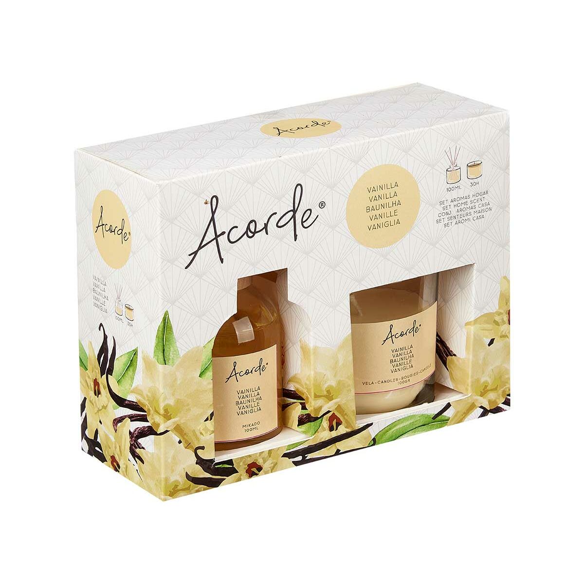 Set de Ambientadores Acorde Vainilla 100 ml (6 Unidades)