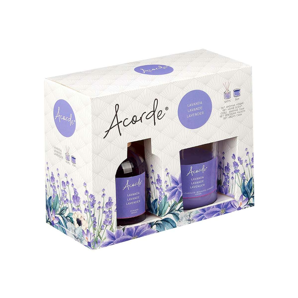 Set de Ambientadores Acorde Lavanda 100 ml (6 Unidades)