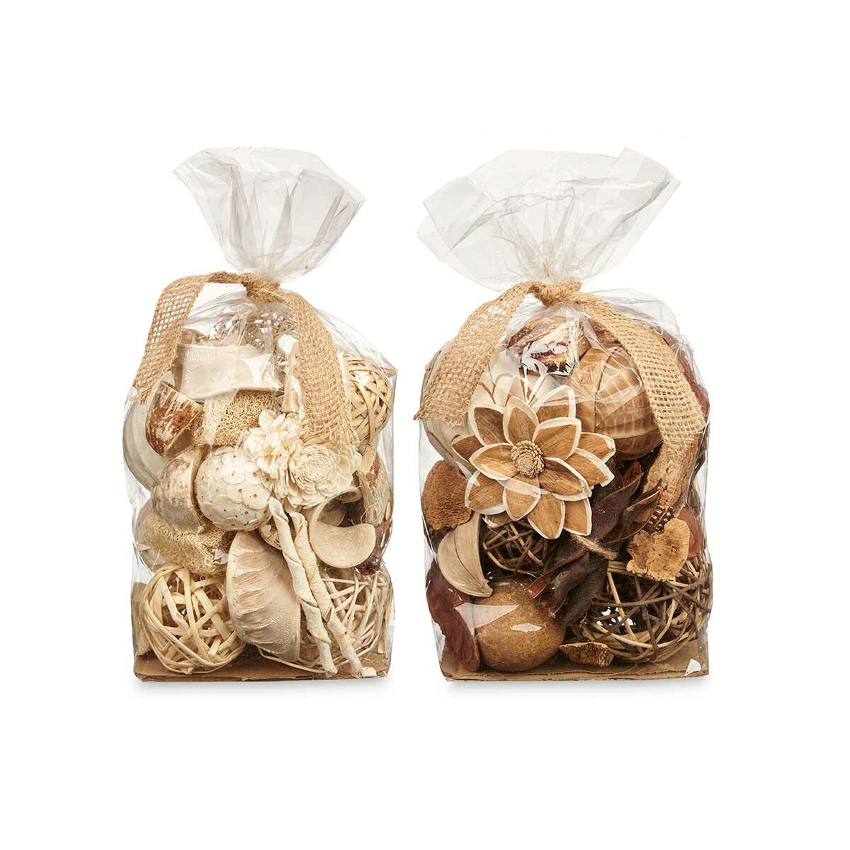 Popurrí Decorativo Gift Decor Blanco Marrón 19 x 40 x 14 cm (8 Unidades)