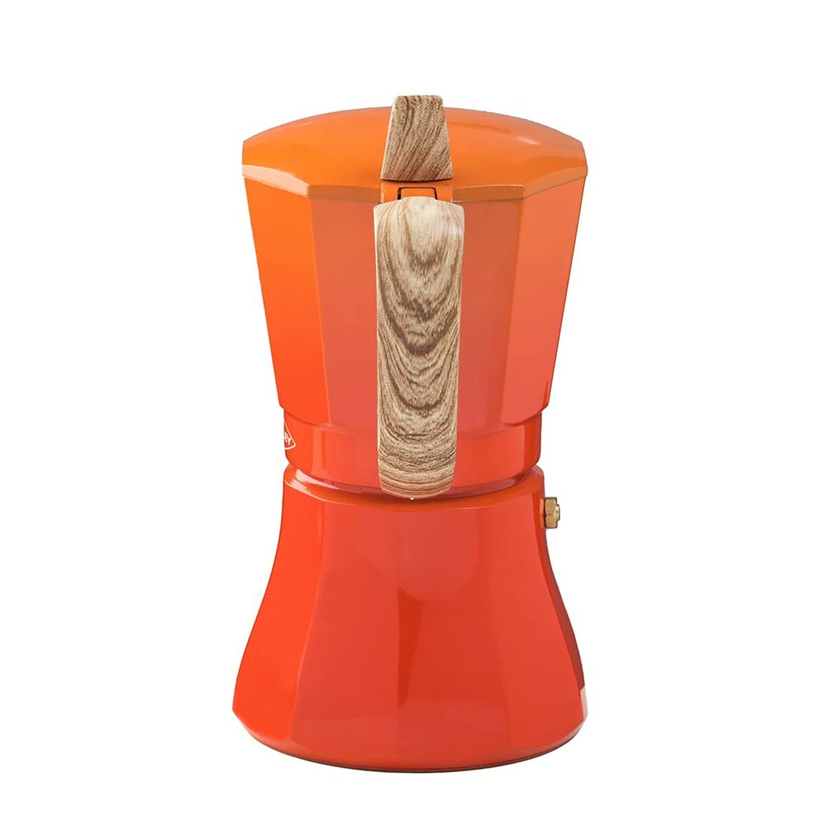 Cafetera Italiana Oroley Petra Naranja Aluminio 9 Tazas