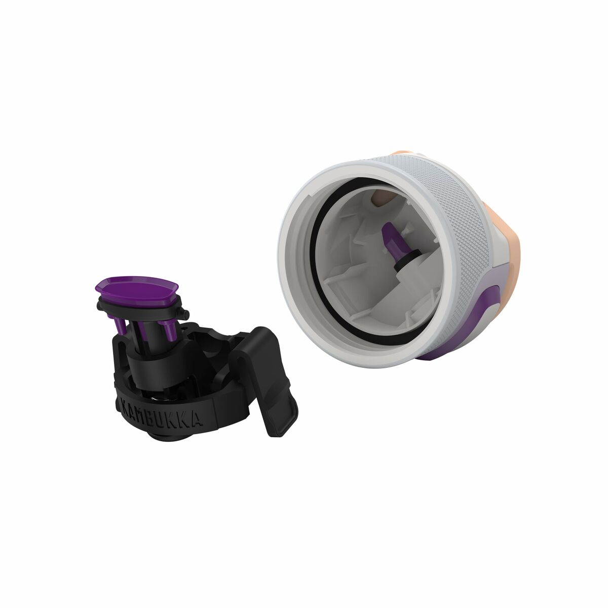 Botella de Agua Kambukka Elton Negro Rosa Acrílico Plástico Tritán 500 ml