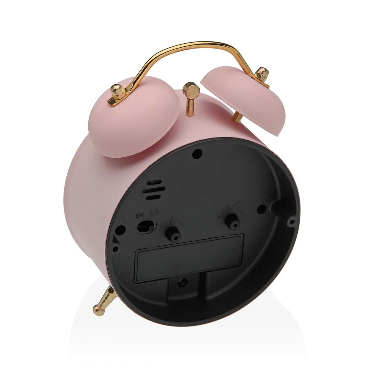 Reloj-Despertador Versa Rosa Metal 5,4 x 13,5 x 9,7 cm