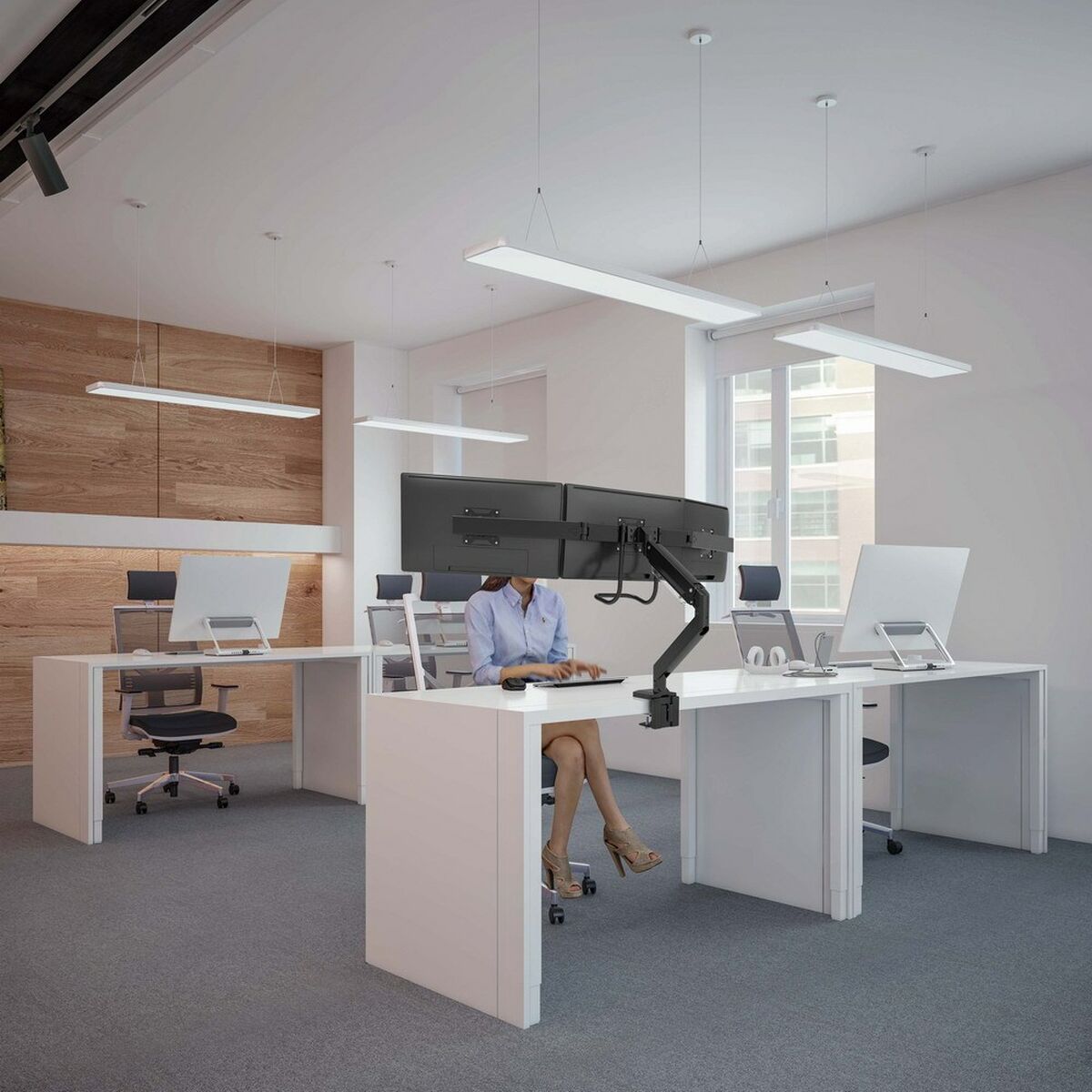 Soporte de Mesa para Pantalla GEMBIRD MA-DA3-03 17" 27"