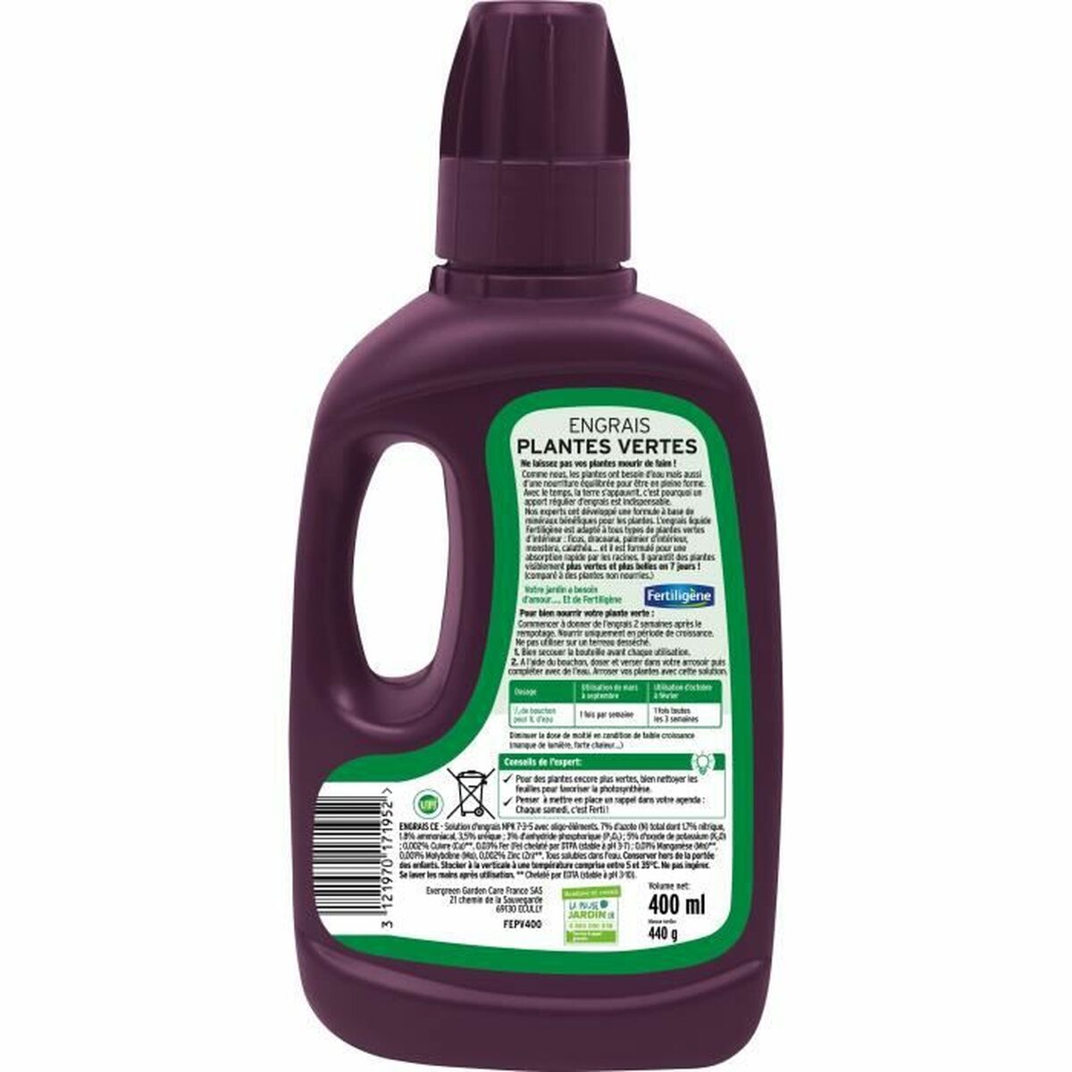 Fertilizante para plantas Fertiligène NPK 7-3-5 Verde 500 ml