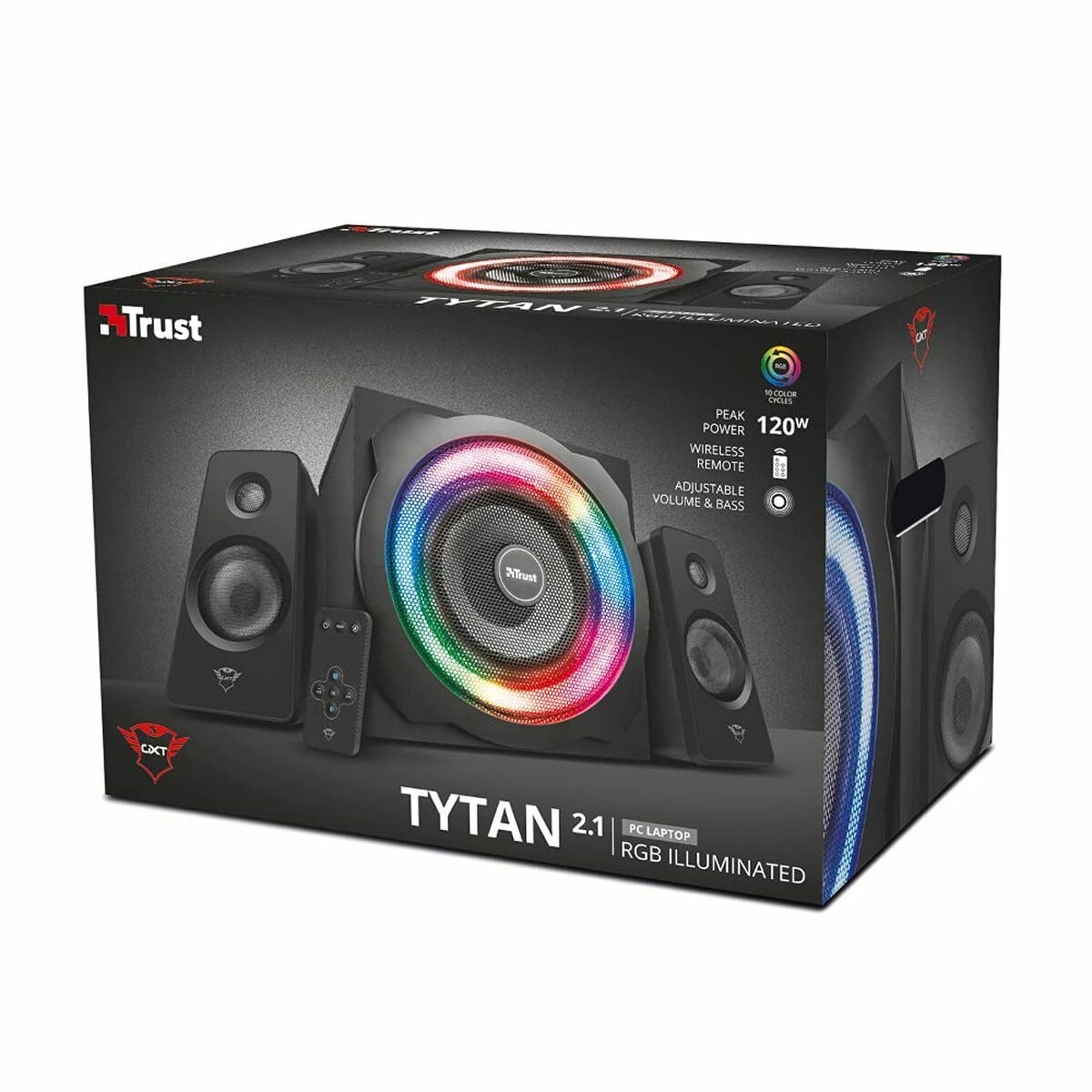 Altavoces PC Trust GXT 629 Tytan 120 W Negro 30 W 60 W 10 W