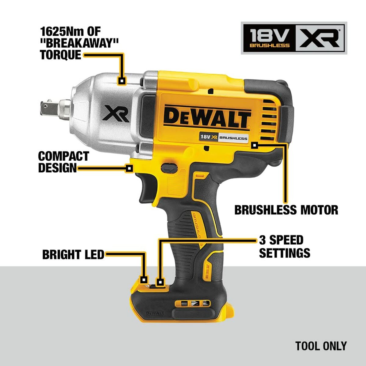 Atornillador eléctrico Dewalt DCF899N-XJ 18 V 950 Nm