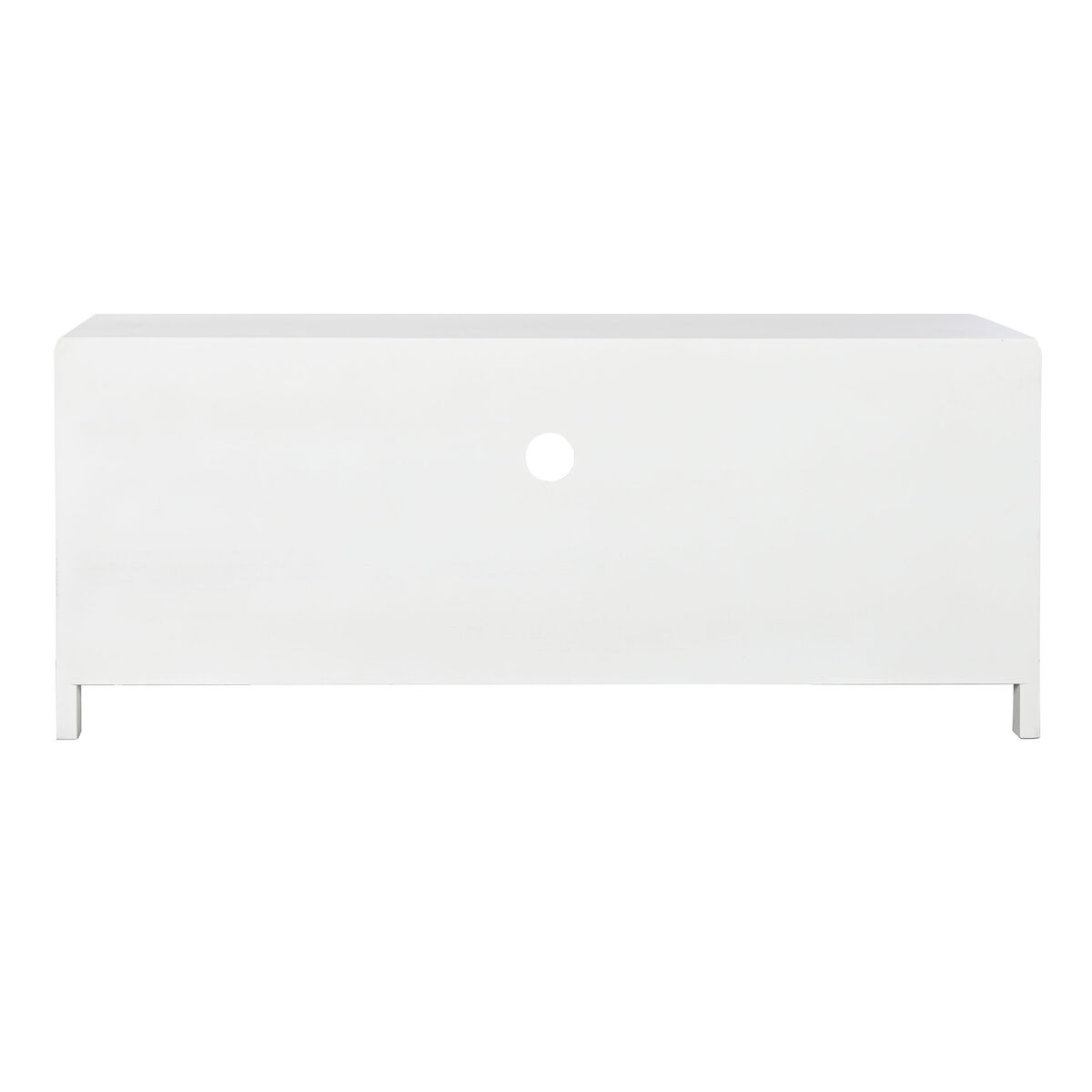 Mueble de TV Home ESPRIT Blanco Cristal Madera de Paulonia 120 x 40 x 50 cm