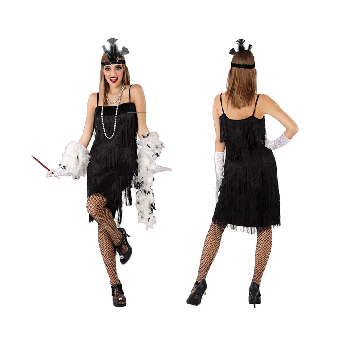 Disfraz para Adultos Negro Charlestón XXL