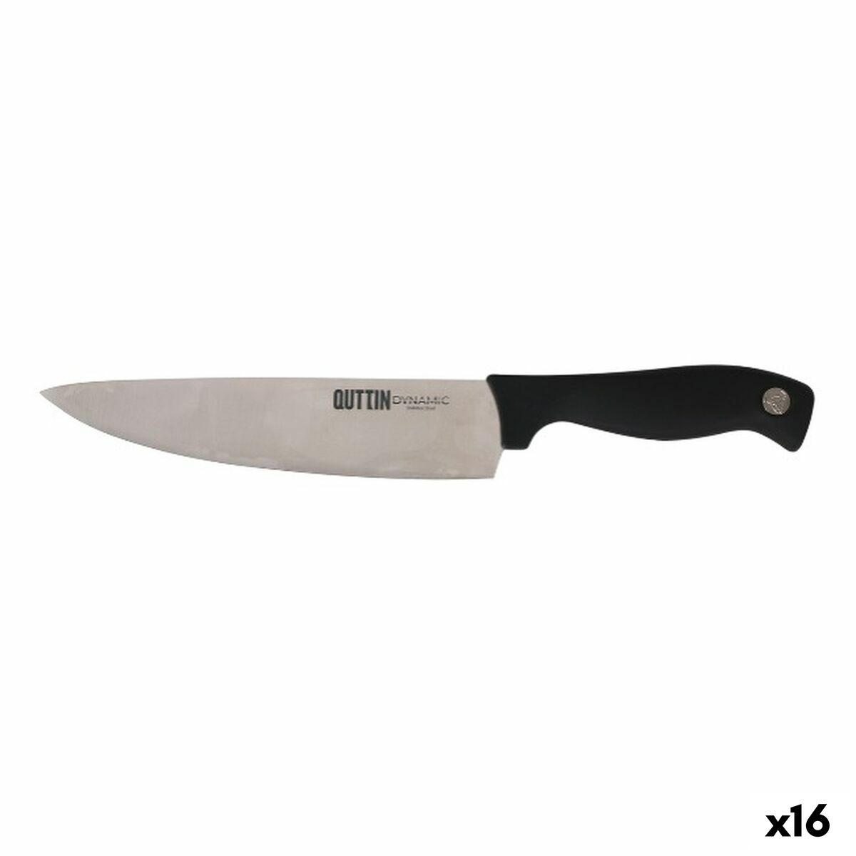 Cuchillo de Cocina Quttin Dynamic Negro Plateado 20 cm (16 Unidades)