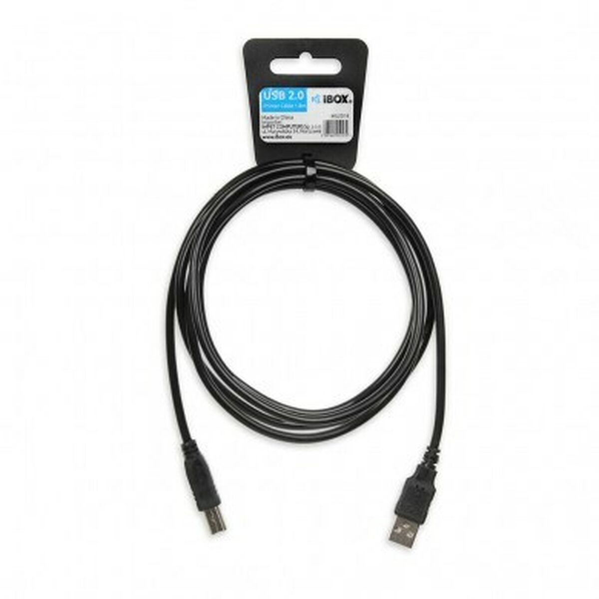 Cable USB A a USB B Ibox IKU2D Negro 1,8 m
