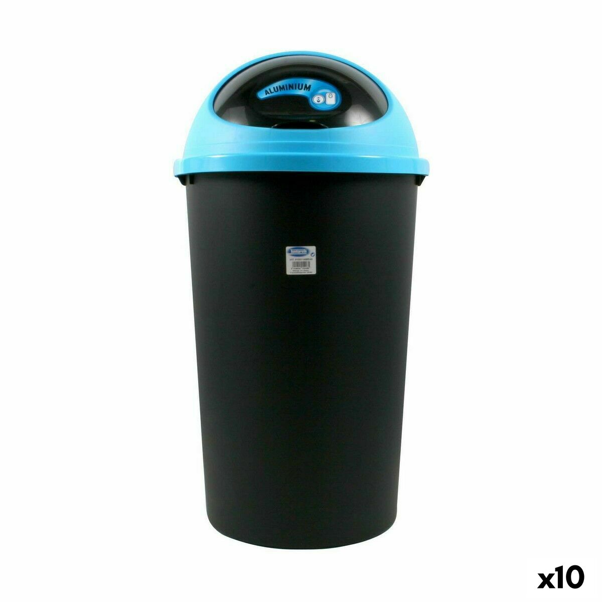 Cubo para la Basura Tontarelli Big hoop Azul Negro 50 L 39 x 39 x 72 cm (10 Unidades)