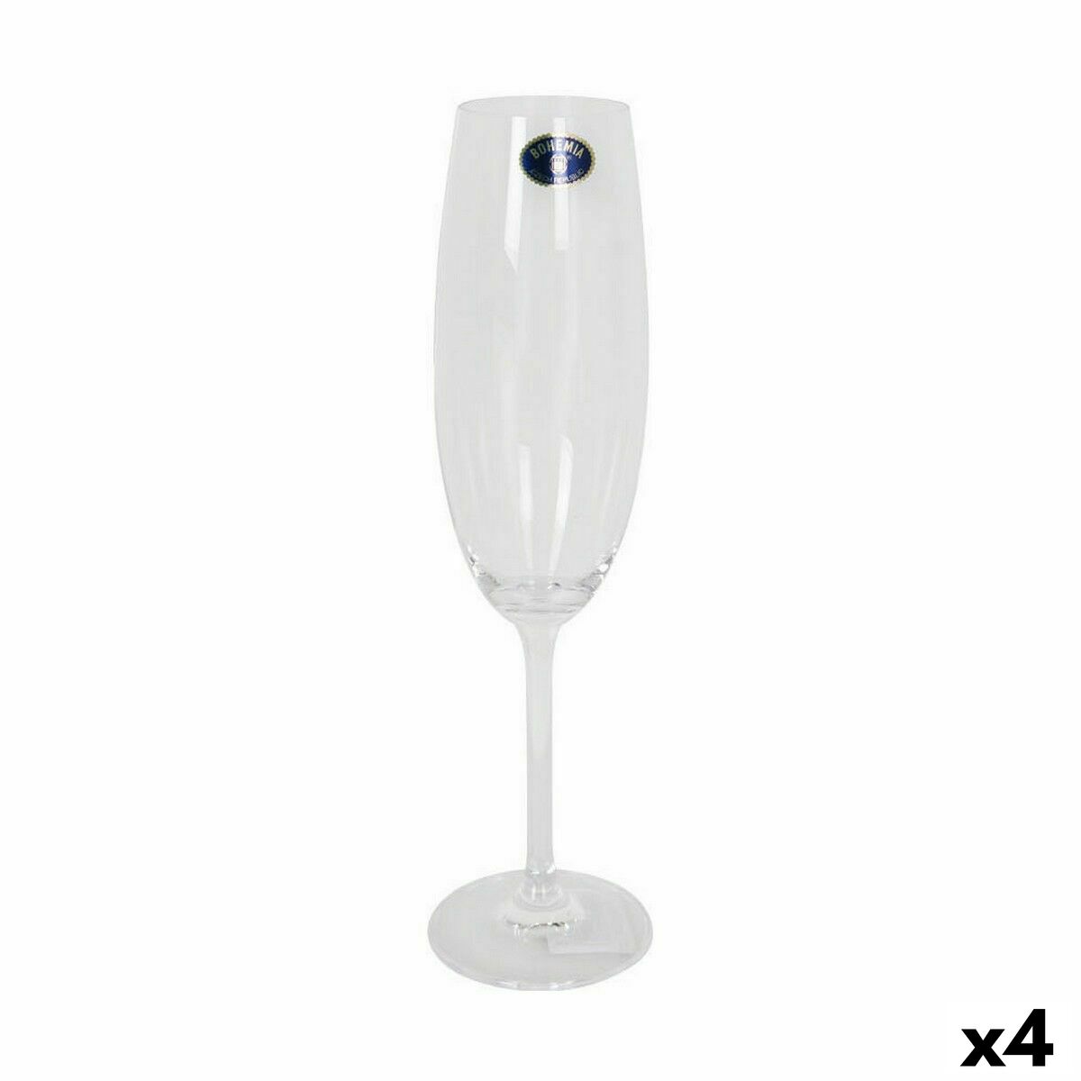 Copa de champán Bohemia Crystal Clara 220 ml Champán 6 Piezas (4 Unidades)