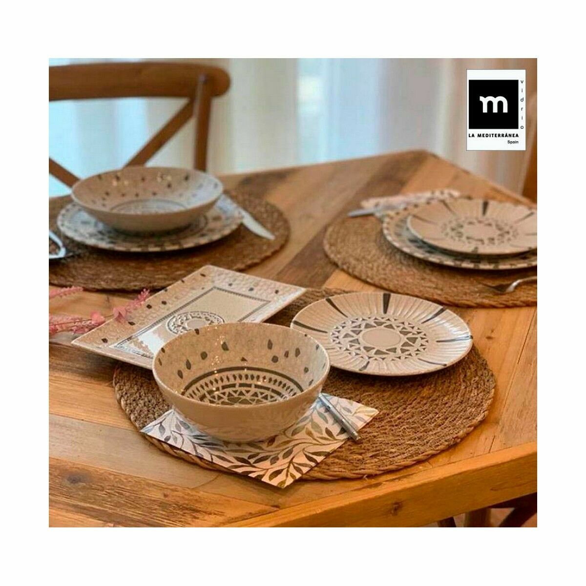 Salvamantel Privilege Marrón Mimbre 40 x 30 x 0,5 cm (24 Unidades)