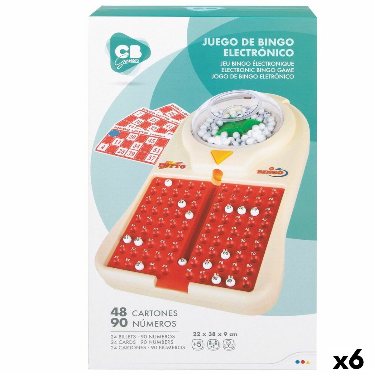 Bingo Automático CB Games   Cartón Plástico (6 Unidades)