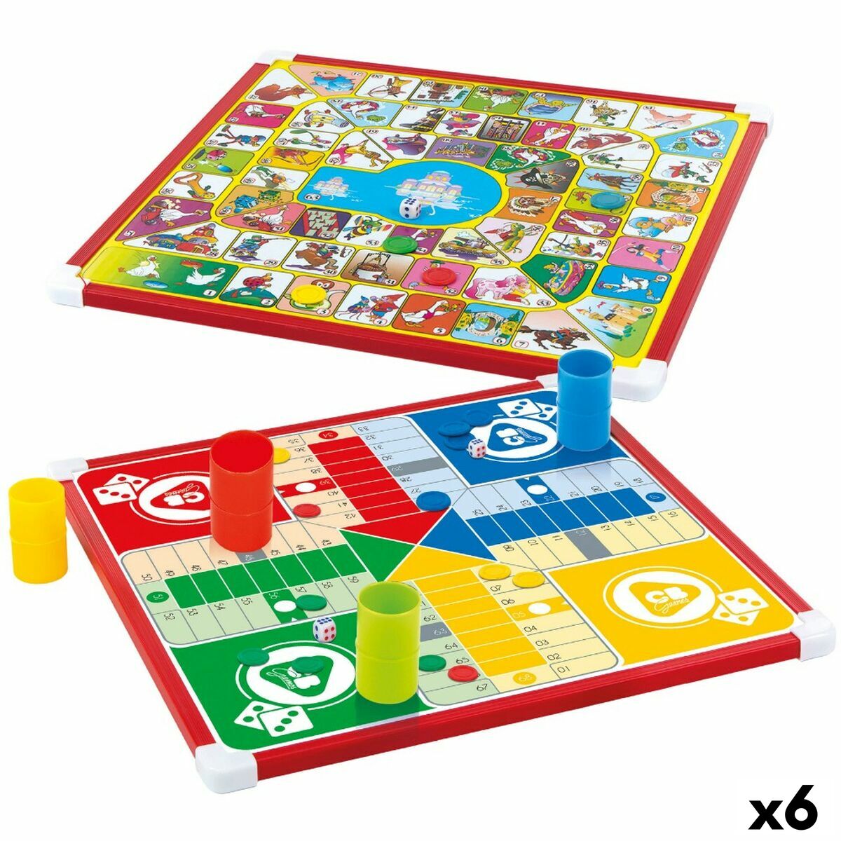 Tablero de Parchís y Oca CB Games 32 x 32 x 1 cm (25 Piezas) (6 Unidades)