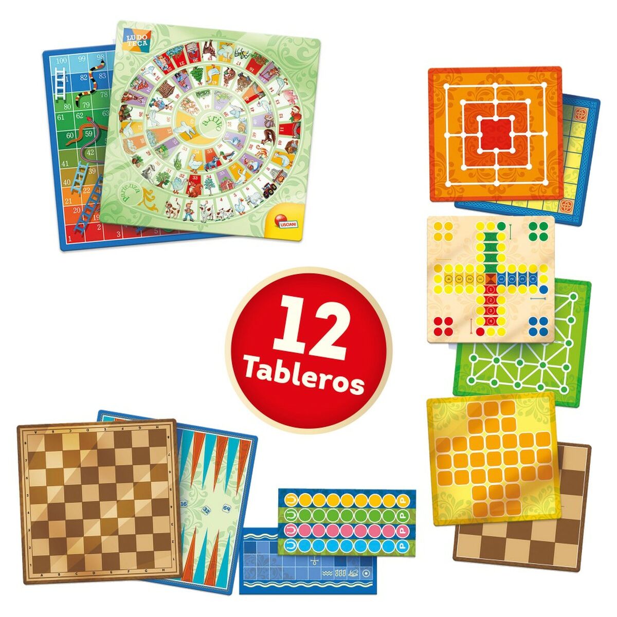Juego de Mesa Lisciani Giochi Juegos reunidos 26 x 1 x 26 cm ES (10 Unidades)