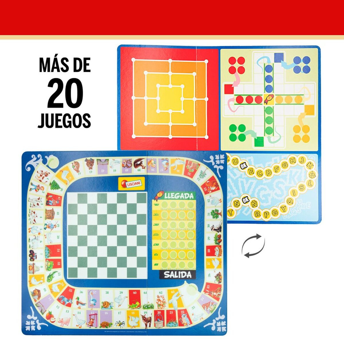 Juego de Mesa Lisciani Giochi Juegos reunidos 40 x 0,1 x 33 cm ES (12 Unidades)