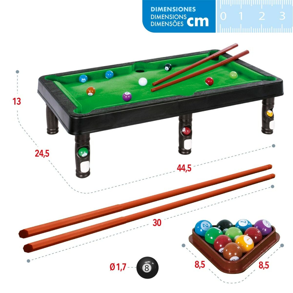 Billar CB Games 44,5 x 13 x 24,5 cm (12 Unidades)