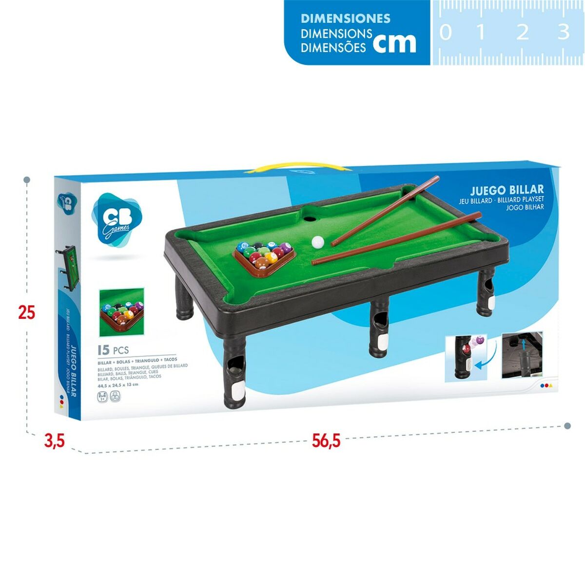 Billar CB Games 44,5 x 13 x 24,5 cm (12 Unidades)