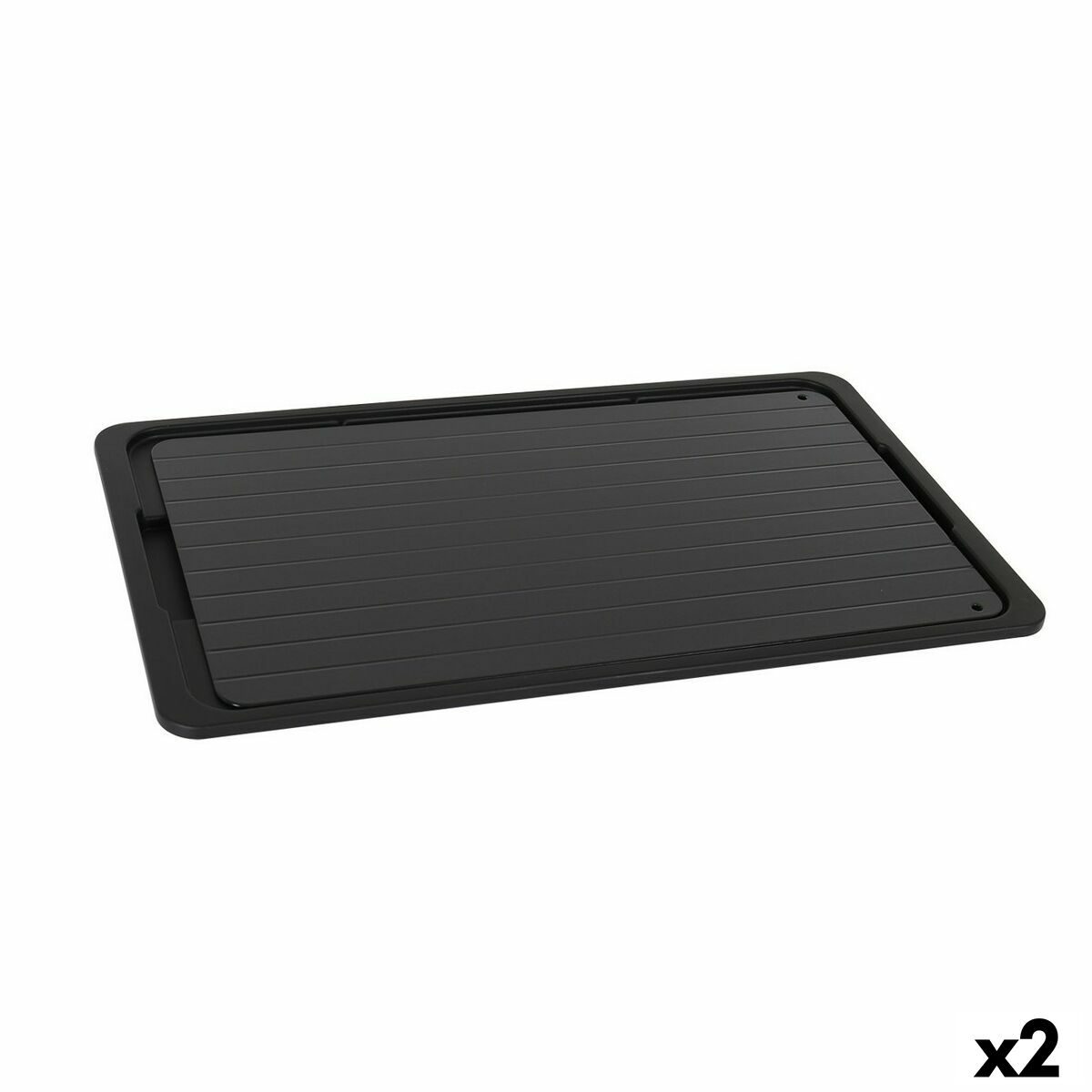 Placa de Descongelación Rápida de Alimentos Percutti   Negro 39 x 23 cm Función descongelar (2 Unidades)
