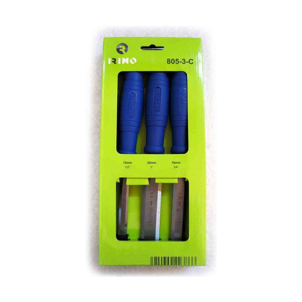 Juego de formones Irimo 805-3-c 3 Piezas 12 mm 18 mm 25 mm Acero