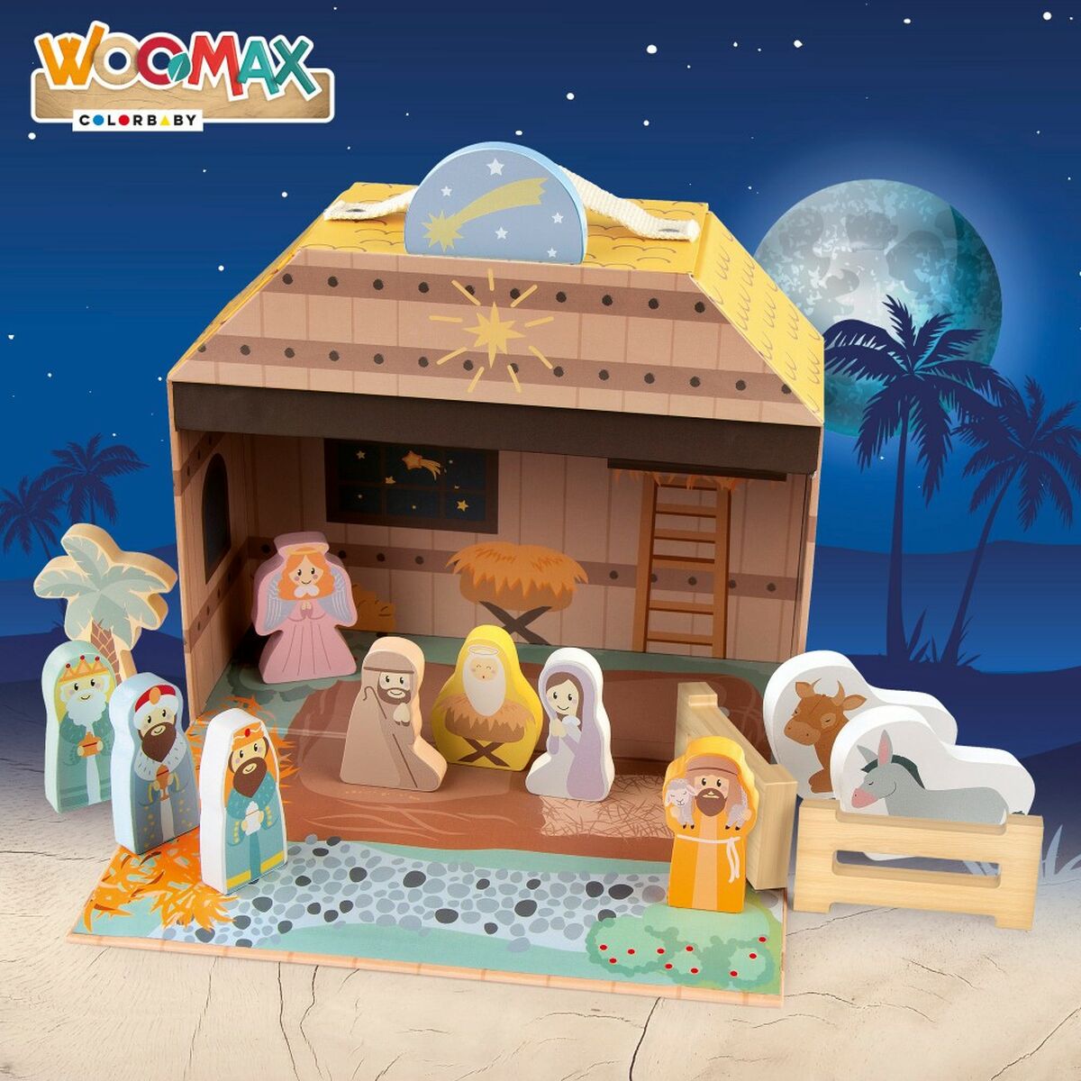 Belén de Navidad Woomax 24,5 x 20,5 x 24,5 cm (15 Piezas) (6 Unidades)