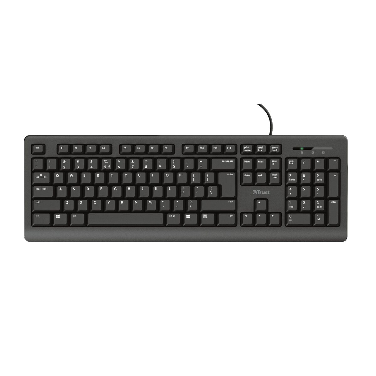 Teclado Trust 23880 Negro Inglés EEUU QWERTY
