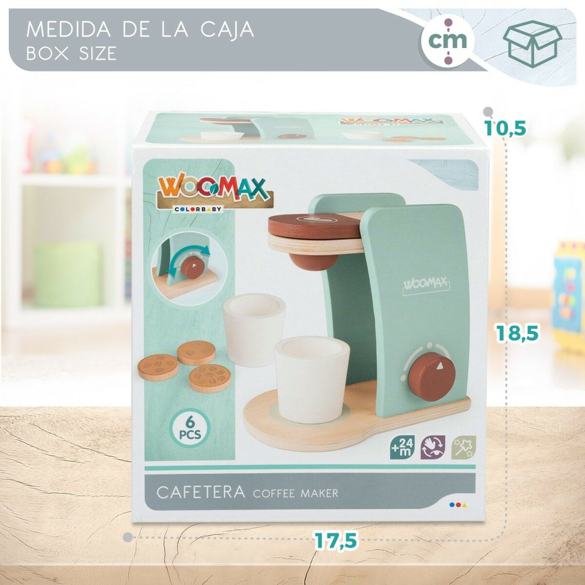 Cafetera de juguete Woomax 6 Piezas (6 Unidades)