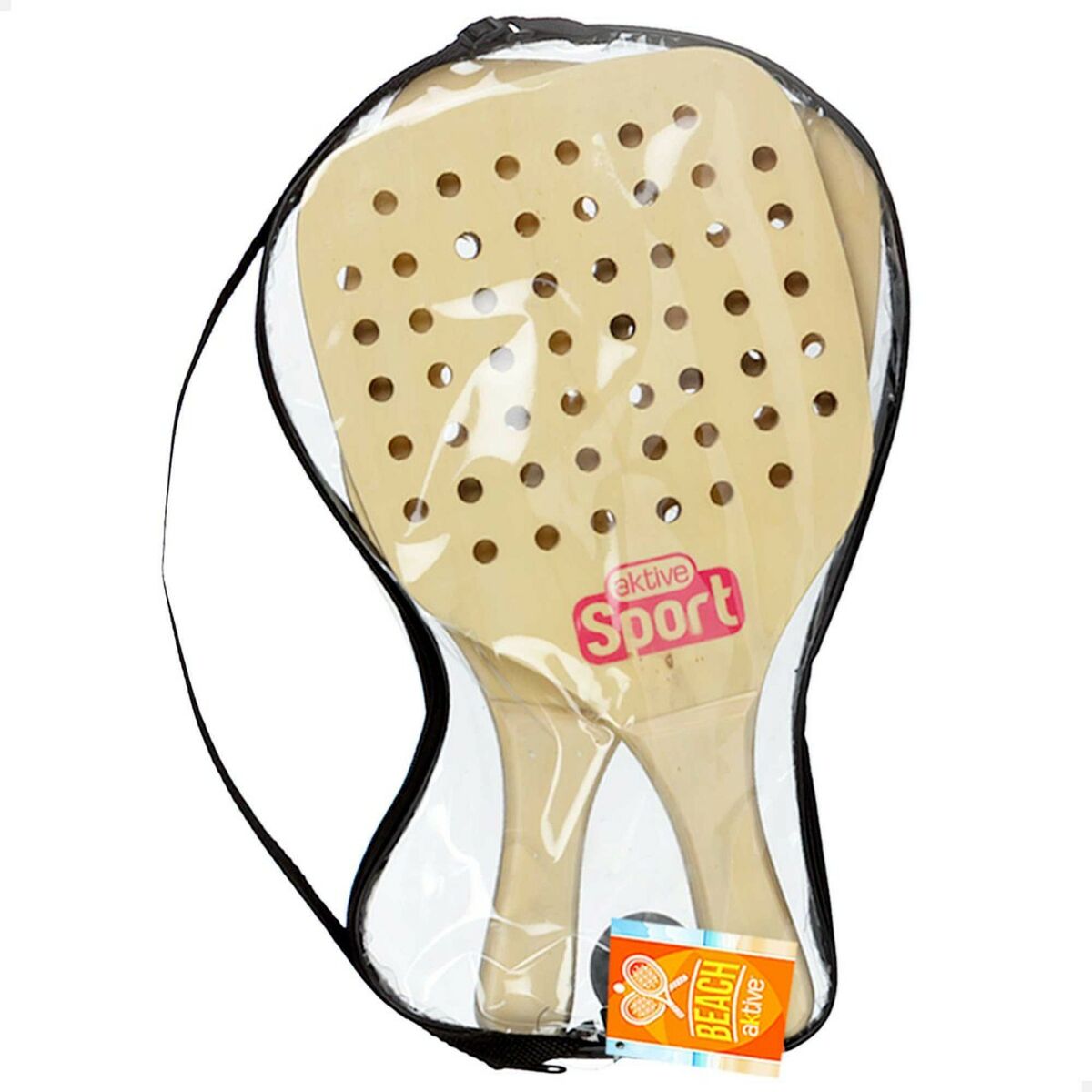 Palas de Playa con Pelota Aktive 22 x 39 cm (6 Unidades)