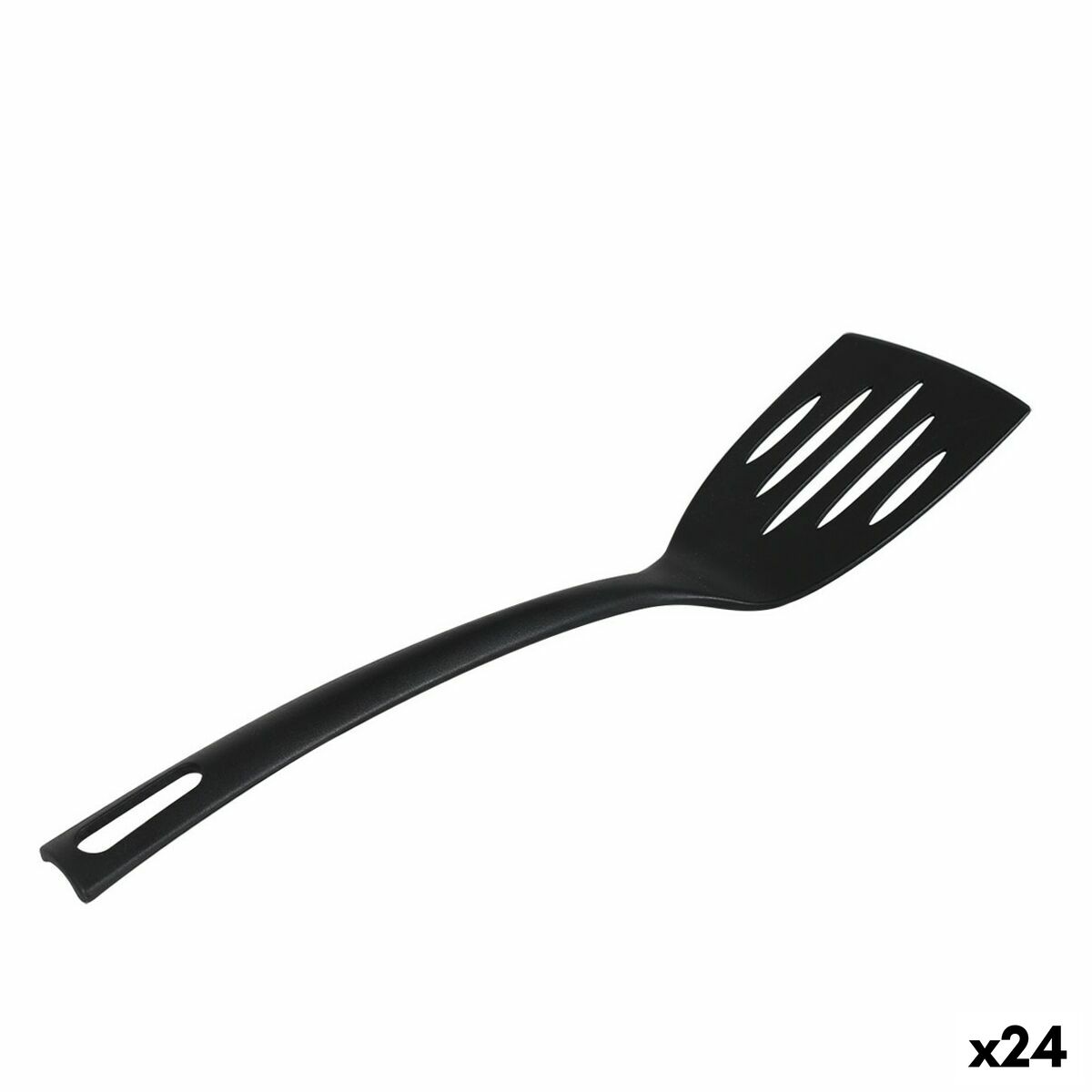 Espátula de Cocina Quttin   Negro Nailon 30 x 7 cm 30 x 7 x 3 cm (24 Unidades)