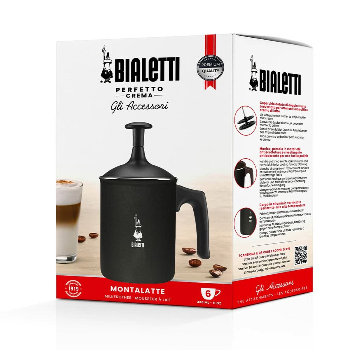 Cafetera Italiana Bialetti 00AGR395 Negro Metal Aluminio Plástico