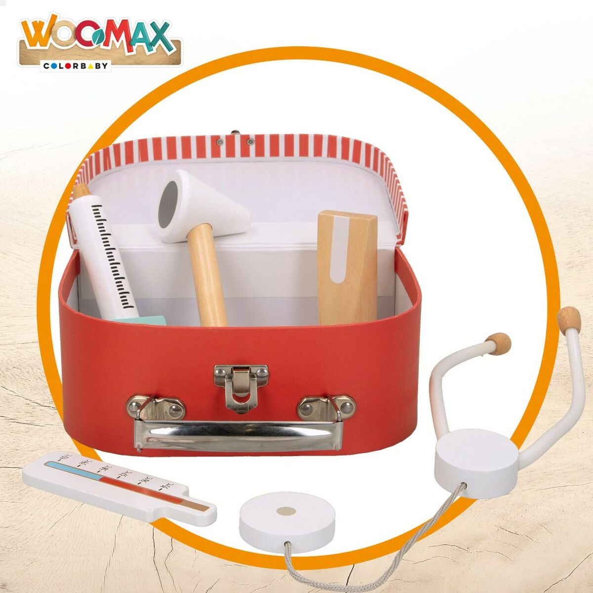 Maletín Médico de Juguete con Accesorios Woomax (6 Unidades)