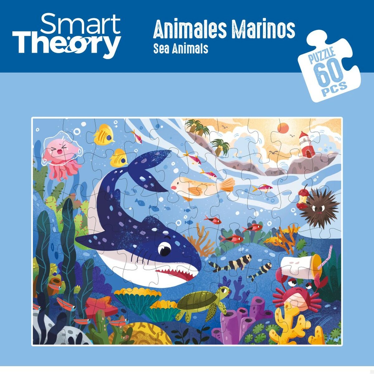 Puzzle Infantil Colorbaby Sea Animals 60 Piezas 60 x 44 cm (6 Unidades)
