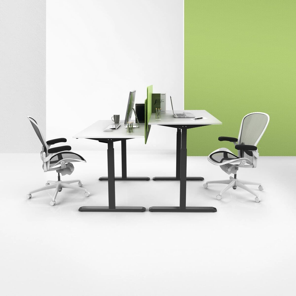 Soporte de Escritorio Motorizado Aisens DF01B-079 Negro Acero